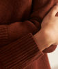 Picture of HOLLY CHOCOLATE POLO-NECK RESPONSIBLE WOOL JUMPER DRESS